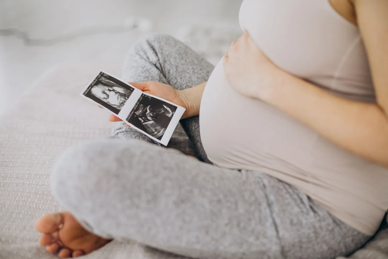 A pregnant woman preparing for birth
